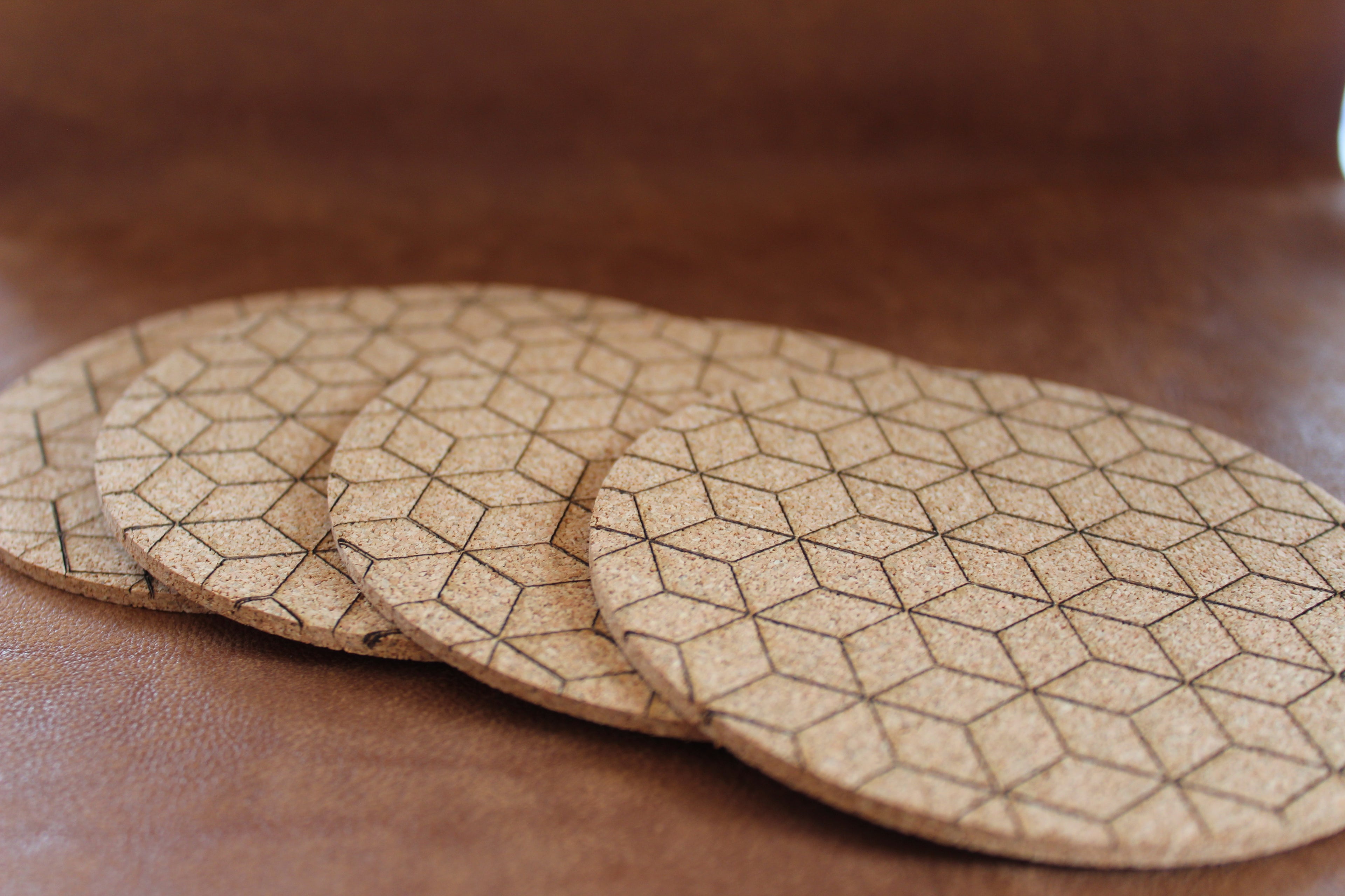 Square Cork Coasters (6 in a pack)