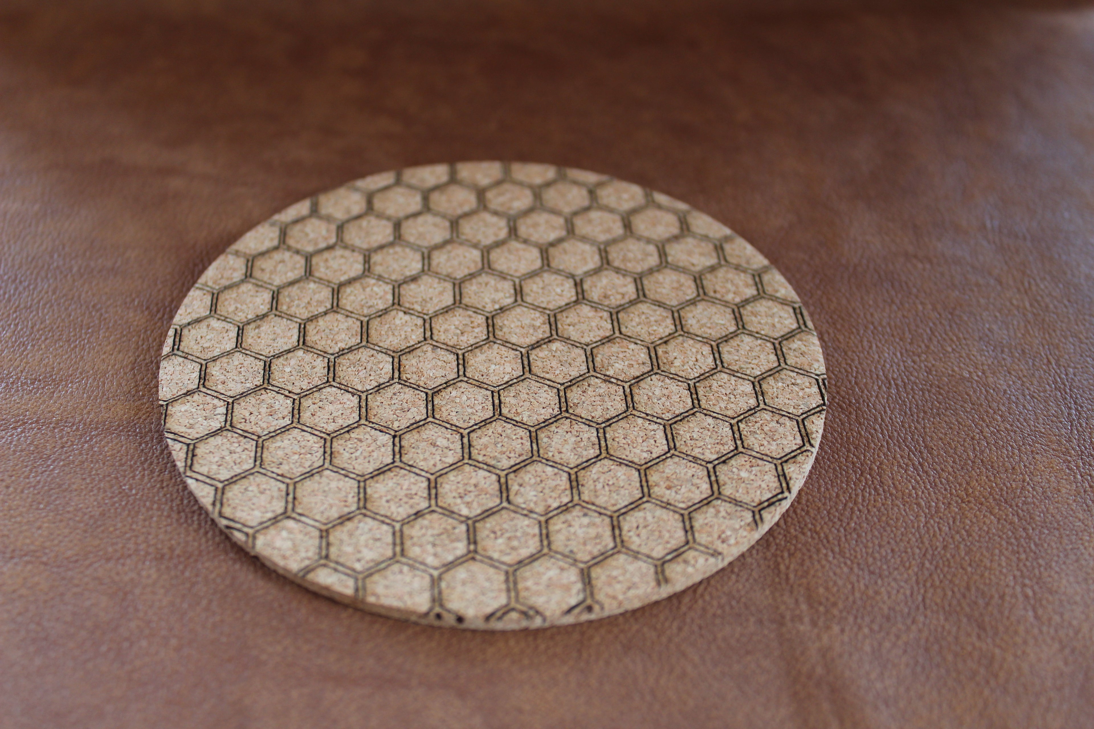 Honeycomb Cork Coasters (6 in a pack)