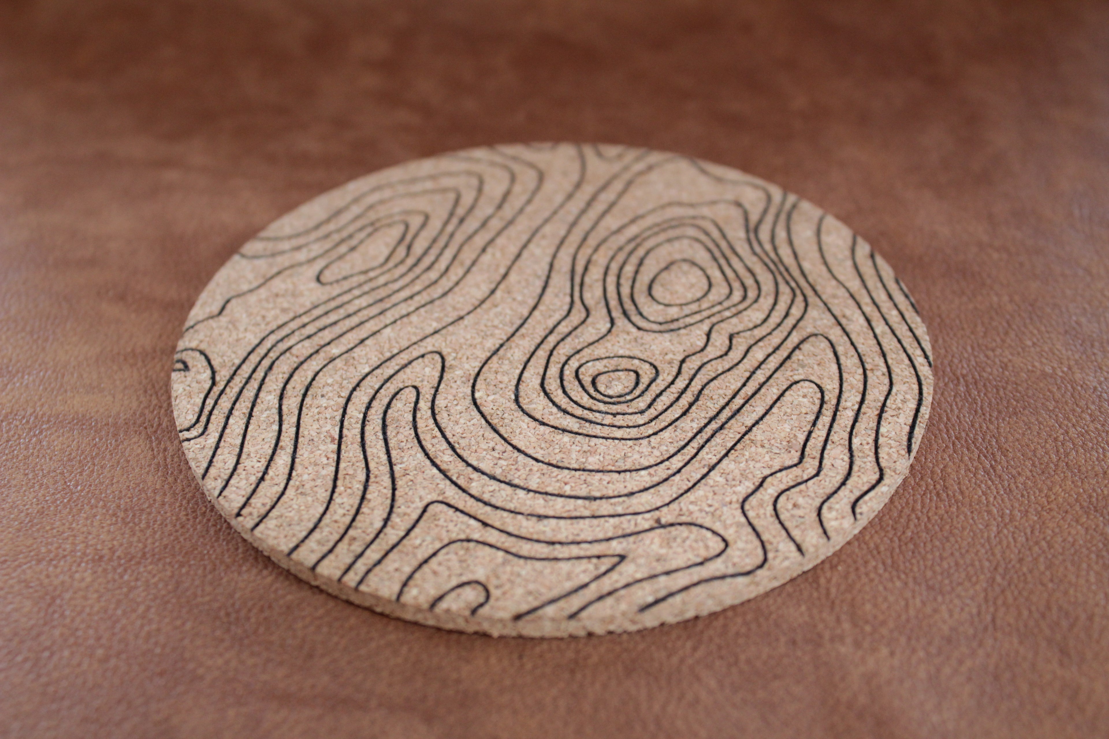 Contour Cork Coasters (6 in a pack)