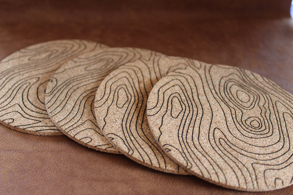 Contour Cork Coasters (6 in a pack)