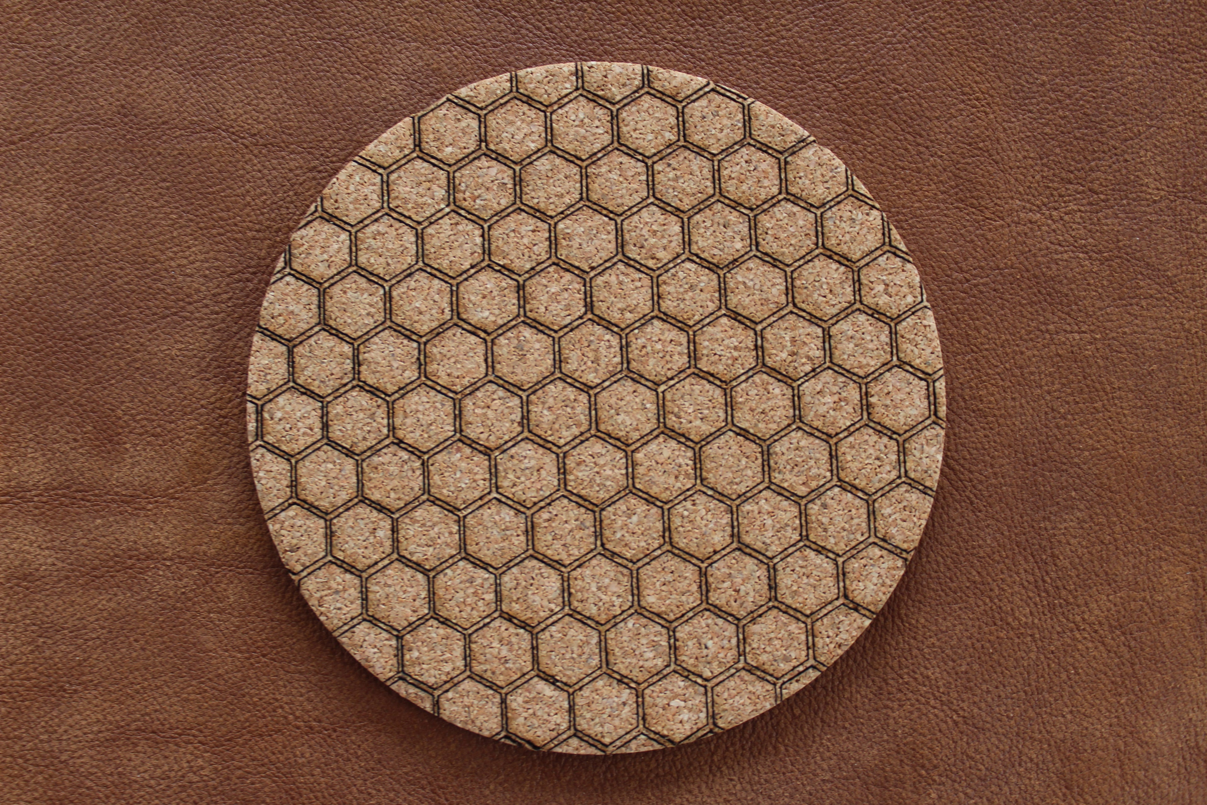 Honeycomb Cork Coasters (6 in a pack)