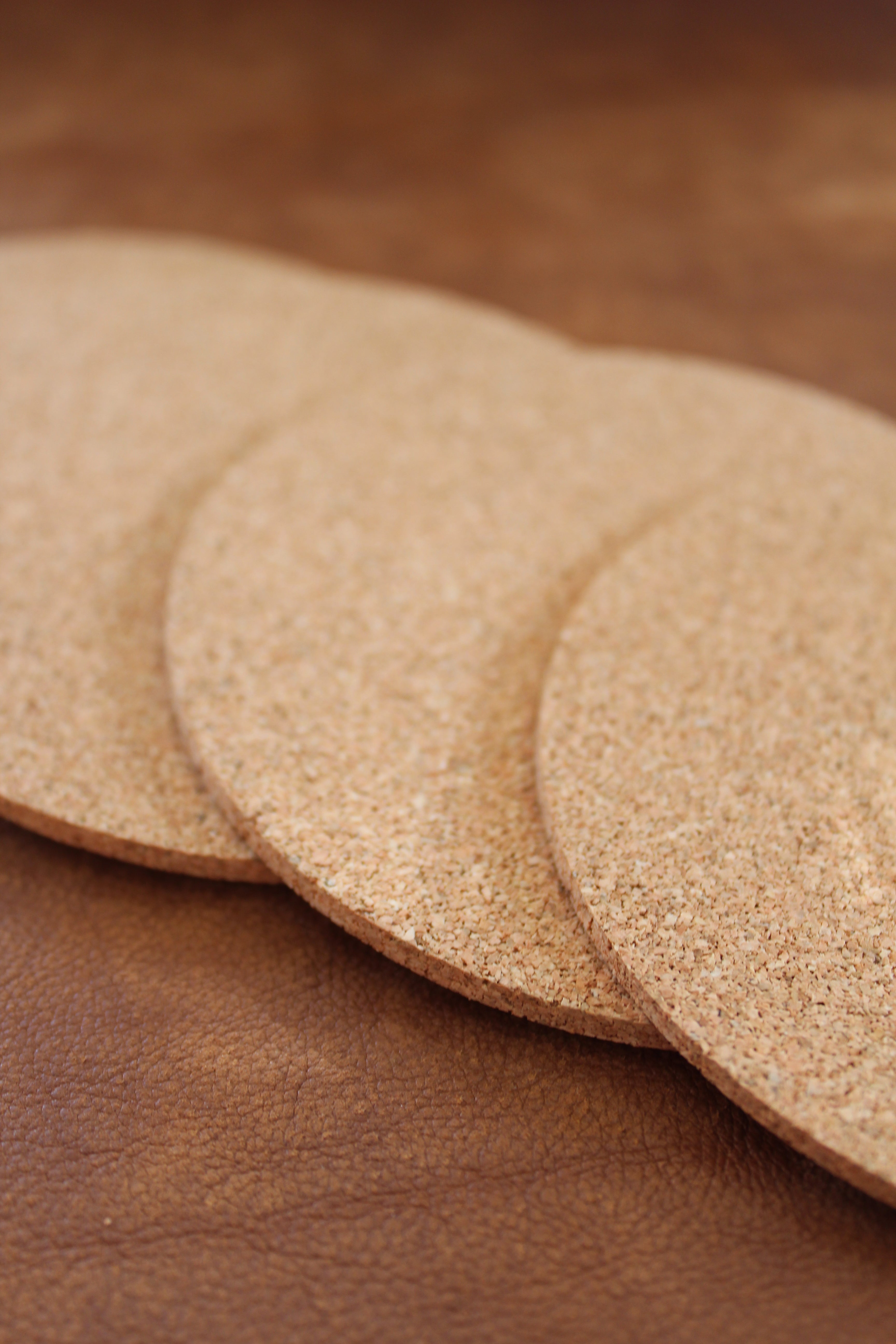 Plain Cork Coasters (6 in a pack)