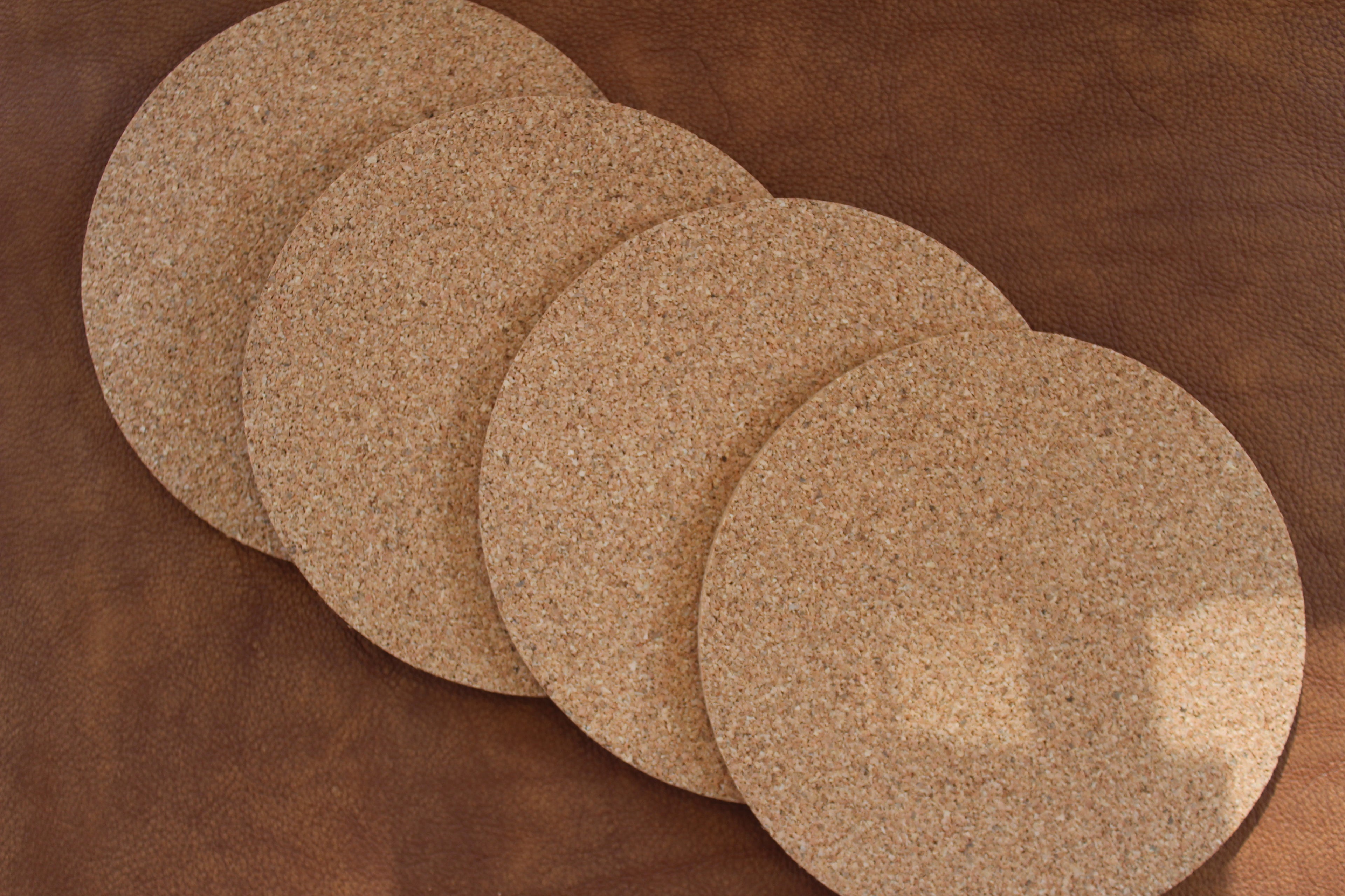 Plain Cork Coasters (6 in a pack)