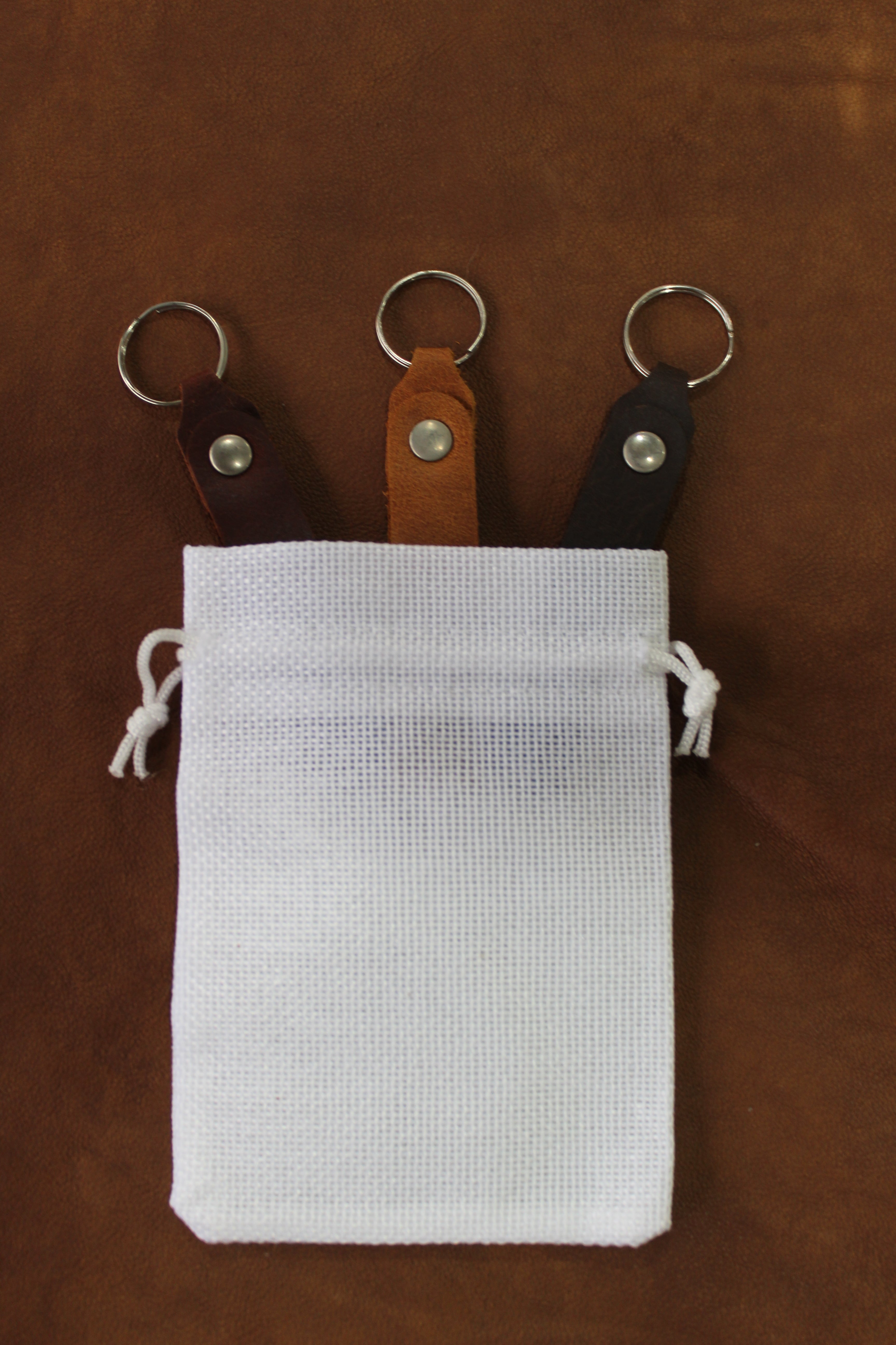 Leather Keychain (Pack of 3)